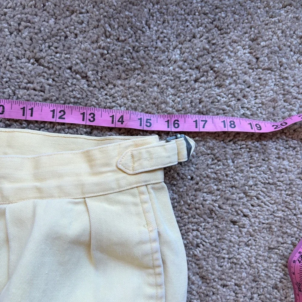 Vintage Polo Ralph Lauren Yellow Pleated Chino Pants 32x28